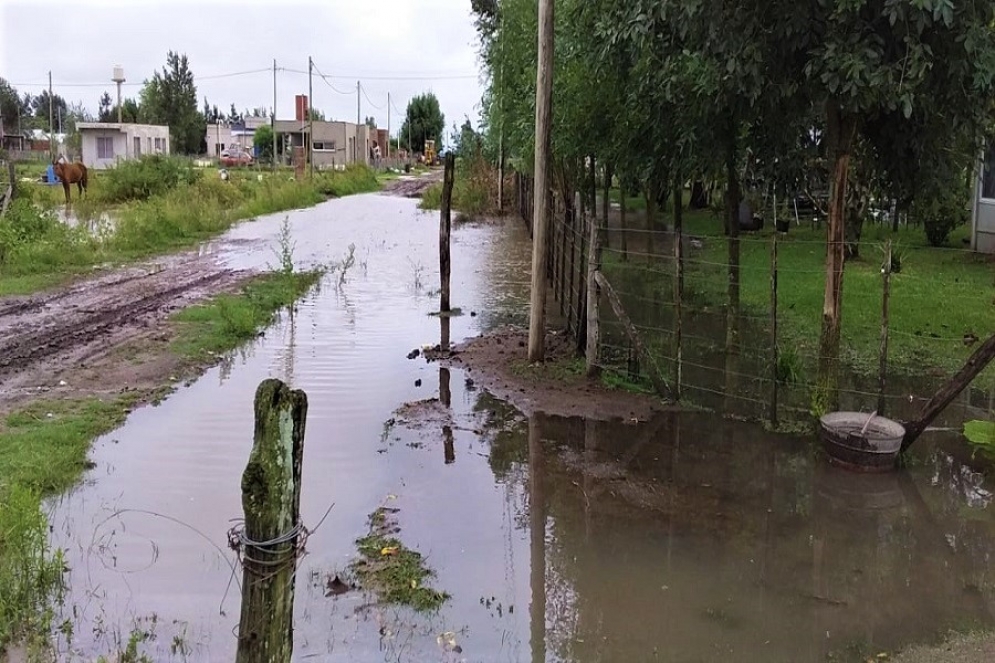 Calles inundadas en &quot;El Taladro&quot;.