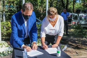 La intedenta selló el acuerdo con la cartera nacional.