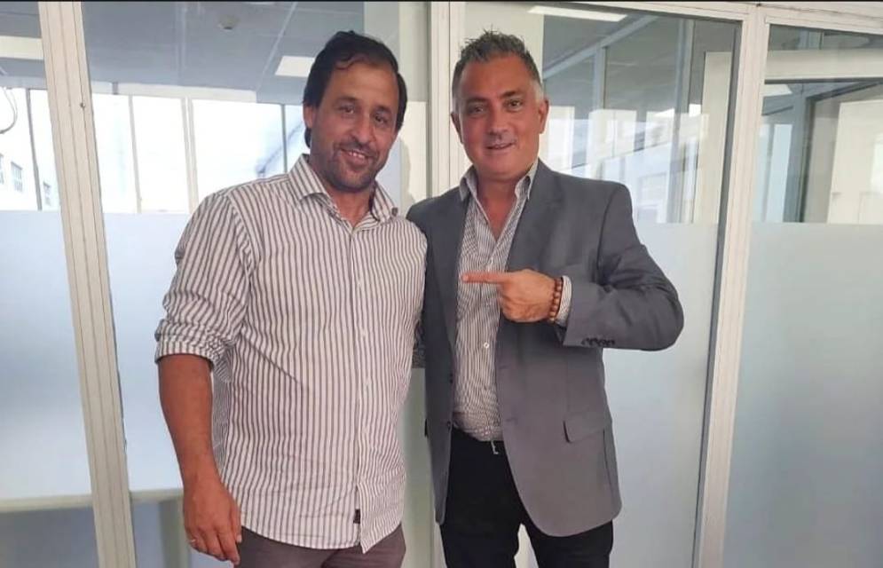 Augusto, junto a su jefe político, Sebastián Pareja. 