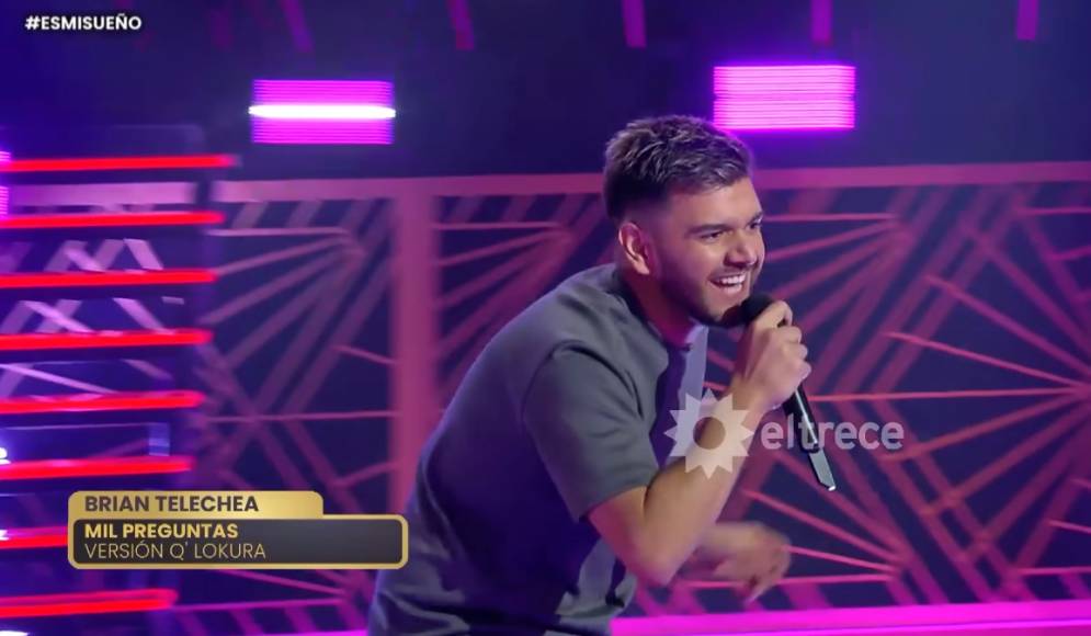 Tellechea en la pantalla de "El Trece".