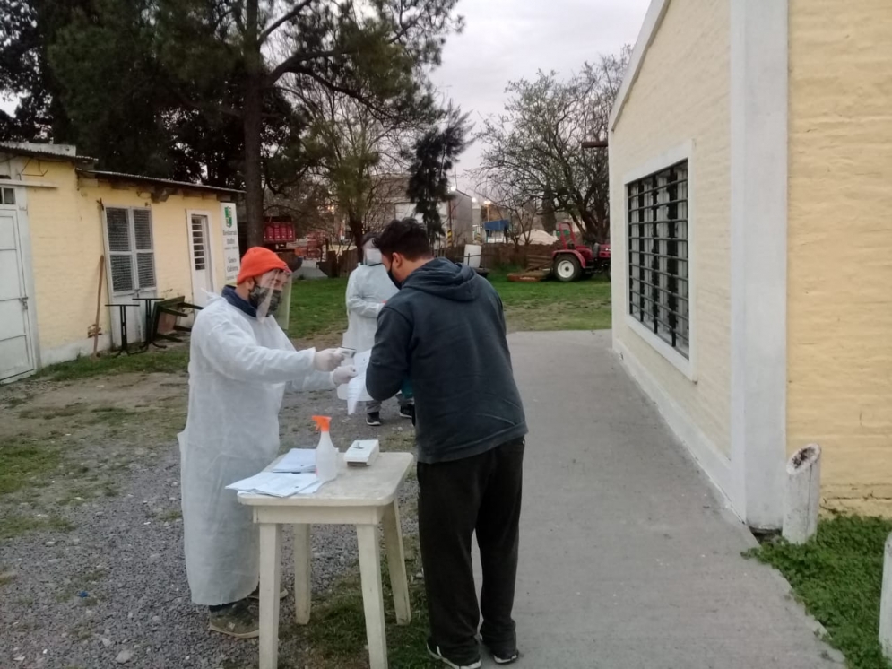 El auriverde trabajó siguiendo el protocolo sanitario.