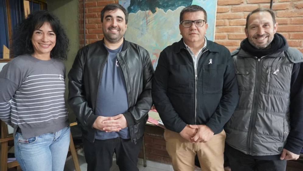 Correa, Peralta, Monteiro y Zampone, consejeros escolares de nuestra ciudad y promotores de la idea.