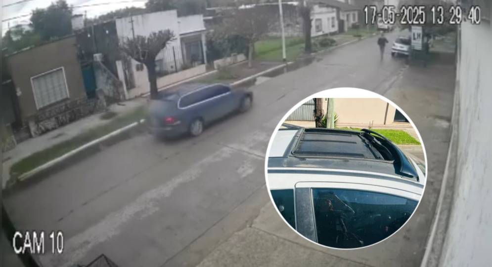El robo fue captado por una cámara de seguridad.