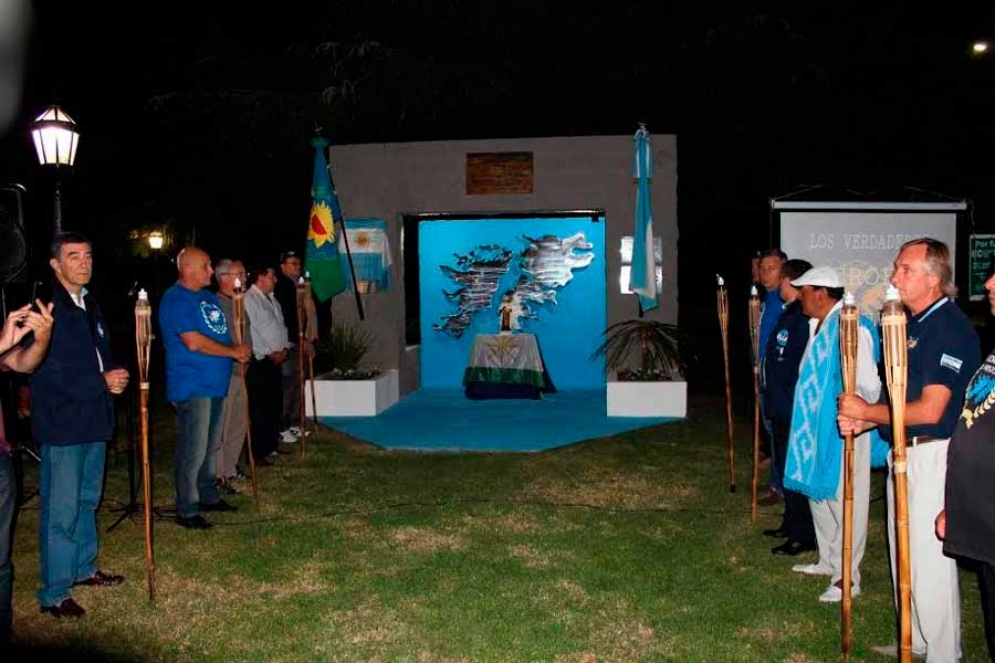 Una imagen que se repite año tras año en la Plaza Belgrano. 