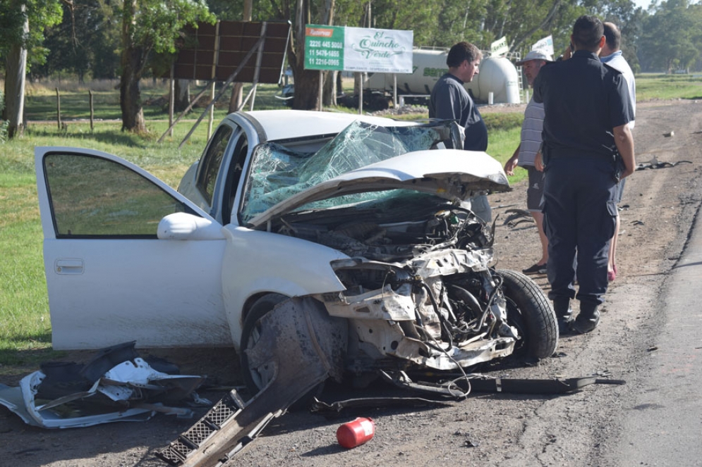 El automóvil que conducía la víctima fatal.