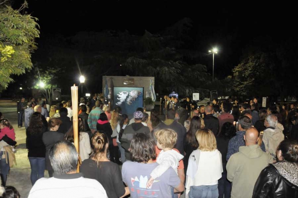 El acto central se realizó en la Plaza Belgrano. 