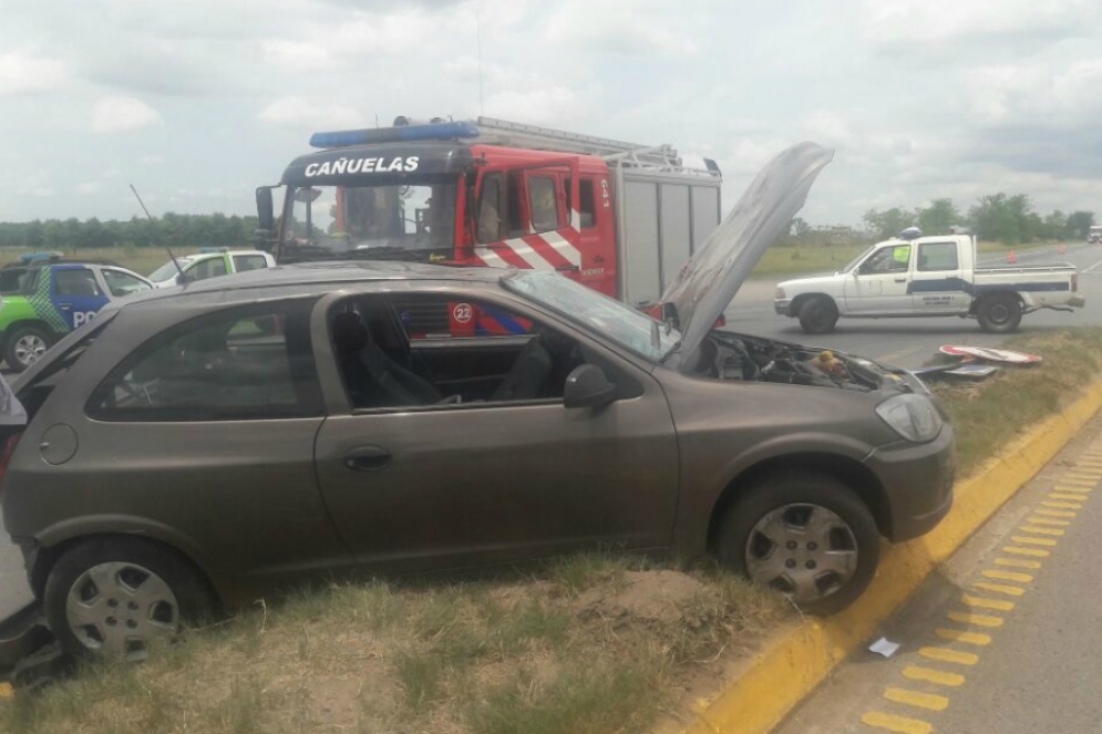 La escena del accidente instantes después de ocurrido.