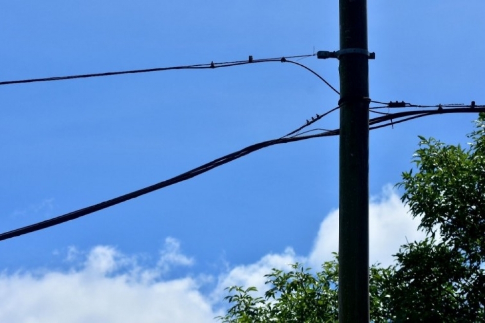 Los cables corresponden al servicio de telefonía fija. 