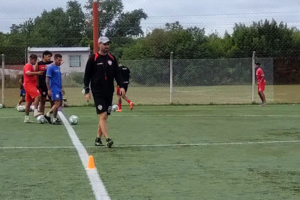 Perelman dirigiendo la primera práctica 