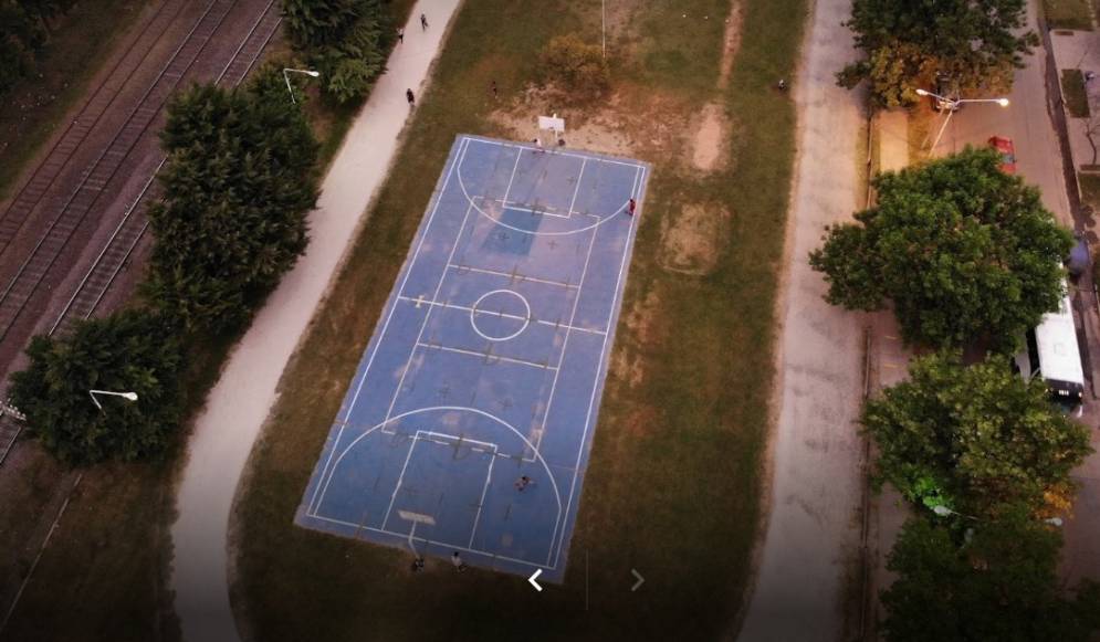 Un curvón del parque, desde las alturas. (FOTO: Ariel Monsú)